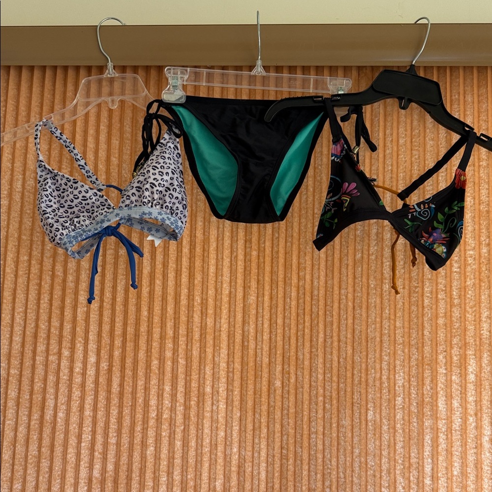 Trendy Bikini Lot with Leopard and Floral Prints